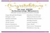 to our 2019 Scholarship Winners - Wegmans...to our 2019 Scholarship Winners FROM OUR ALLENTOWN STORE Sage Berghold-Boger Megan Cole Rafael Dantas Tyler Evans Andi Frano Karla Garduno