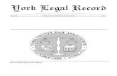 CASES REPORTED...2014/04/10  · Vol. 128 YORK, PA, THURSDAY, Aprl 10, 2014 No. 1 A Record of Cases Argued and Determined in the Various Courts of York County Dated Material Do Not