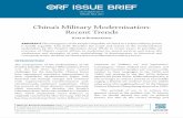 China’s Military Modernisation: Recent Trends...undertaken by the People’s Liberation Army (PLA) in recent years. It provides an overview of China’s current efforts to modernise