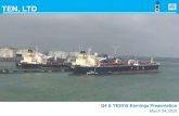 TEN, LTD · 2020. 3. 24. · 200 400 600 800 1,000 1,200 Orderbook Delivery Schedule Total Orderbook of 373 tankers to join the fleet over the next three years vs. 1,169 vessels >15