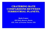 CRATERING RATE COMPARISONS BETWEEN TERRESTRIAL … · 2006. 5. 24. · Scaling law+gravity+impact velocity The same projectile forms impact craters of different size on different