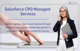 Salesforce CPQ Managed Services