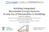 Building Integrated Renewable Energy Systems A new Era of ...Soteris A. Kalogirou Department of Mechanical Engineering and Materials Science and Engineering Cyprus University of Technology,