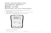 IDEAL INDUSTRIES, INC. TECHNICAL MANUAL MODEL: 61 ......For operating instructions, see the 61-340 / 61-342 Digital Multimeter Instruction Manual. CAUTION: These statements identify