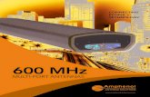 600 MHz - Amphenol Antenna S...DIMENSIONS 2439 x 531 x 221 mm (96.0 x 20.9 x 8.7 in) 4-Port, 8ft 45 PRELIMINARY  FEBRUARY 2020 QUAD456LU000G-T FREQUENCY …