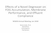 Effects of a Novel Degreaser on FOG Accumulation, Membrane Performance, and Effluent ... · 2018. 2. 5. · Effects of a Novel Degreaser on FOG Accumulation, Membrane Performance,