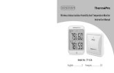 Wireless Indoor/outdoor Humidity And Temperature Monitor ......Introduction Indoor Base Station (Receiver) Features Congratulations on your purchase of the wireless indoor/ outdoor