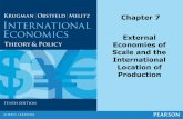 Chapter 7 External Economies of Scale and the International ......•But there may be increasing returns to scale or economies of scale: –This means that when inputs to an industry