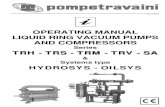 Series TRH - TRS - TRM - TRV - SA · 2019. 4. 3. · 2 Operating manual liquid ring vacuum pumps and compressors series TRH - TRS - TRM - TRV - SA & Systems type HYDRO SYS - OILSYS