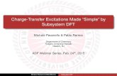 Charge-Transfer Excitations Made ``Simple'' by Subsystem DFTCharge-Transfer Excitations Made “Simple” by Subsystem DFT Michele Pavanello & Pablo Ramos Department of Chemistry Rutgers