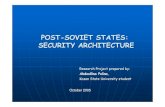POST-SOVIET STATES: SECURITY ARCHITECTURE · 2005. 11. 29. · Nikolay Bordyuzha “ОДКБ-это ... The Russian Ambassador to the SCO The Russian Ambassador to the SCO Vitaly