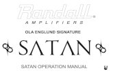 SATAN manual work · OLA ENGLUND SIGNATURE. Congratulations on the purchase of your new RANDALL OLA ENGLUND SIGNATURE SERIES Ampliﬁer! We at Randall Ampliﬁcation appreciate that