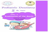 Lec. 1 · Lec.1 Pedodontics Fifth stage Before making a diagnosis and developing a treatment plan, the dentist must collect and evaluate the facts associated with the patient’s