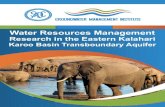 Karoo Basin Transboundary Aquifer · 2020. 6. 9. · Water Resources Management Research in the Eastern Kalahari Karoo Basin Transboundary Aquifer Mr. Brighton Munyai (Project Manager)