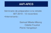 AAFI-AFICS · 2020. 8. 3. · How AAFI-AFICS can help 1. Information on pensions a) Upon request, we can refer you to, or help you access, existing reports, publications, etc. authored