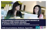 Dr Elizabeth White and Dr Claire Dickerson · The positioning of school-based teacher educators as partners in initial teacher education Dr Elizabeth White and Dr Claire Dickerson