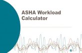 ASHA Workload Calculator...Previous Resources ASHA Implementation Guide: A Workload Analysis Approach for Establishing Speech-Language Caseload Standards in Schools ASHA’s Implementation