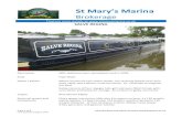 St Mary’s Marina · 2015. 8. 6. · SALVE REGINA Description 58ft traditional stern narrowboat, built in 2006 Shell Piper Boats Galley / Saloon Saloon consists of Two seater settee,