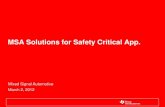 MSA Solutions for Safety Critical App. - Texas InstrumentsISO 26262 and Mixed-Signal Circuits – ISO 26262 recommendations are quite vague about mixed-signal circuits – MSA team