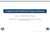 Logische und funktionale Programmierungcsacarea/wordpress/wp-content/...2/54 ORGANISATORISCHES Literatur W. Clocksin, Ch. Mellish, Programming in Prolog using the ISO Standard, Springer