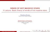 WINDS OF HOT MASSIVE STARS II Lecture: Basic theory of winds of hot massive starsastro.mff.cuni.cz/vyuka/AST021/Surlan/prednaska2.pdf · 2013. 12. 19. · Properties of winds of hot