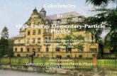 Calorimetry in High-Energy Elementary-Particle Physicscritten/jdbggradschool/cal1.pdfU.Amaldi, Calorimetry in High-Energy Physics, in Experimental Techniques in High-Energy Physics
