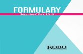 FORMULARY - Kobo Inc. · 2019. 5. 1. · Page 20 KMA-080 Lash Injection Mascara-Featuring GLW60GBSP, HL7M5, KoboMica S-25, KOBOGUARD® HRPC, MSS-500/20N, NFCB-10D-2R, Plandool™-LG1,