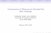 Concentration of Measures by Bounded Size Bias Couplings · 2018. 5. 17. · Concentration Constructions Maxima Lightbulb Occupancy Summary Concentration of Measures by Bounded Size