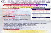 CPCL Polytechnic College, Chennai ...cpclpolytechnic.com/images/admission.pdfCPCL POLYTECHNIC COLLEGECPCL POLYTECHNIC COLLEGE NSS, RRC, YRC, Tamil Ilakkiya Mandram, Global Language