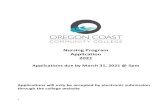 Nursing Program Application 2021 - Oregon Coast...OCCC now has its own unique school code, 042837, to be used on your application. Many incoming nursing students will need to submit