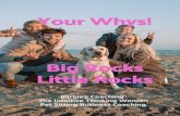 Barbie Klapp - Big Rocks, Little Rocks Exercise · 2019. 12. 24. · Big Rocks, Little Rocks Your Whys! THE STORY: A teacher is addressing his class. He lls a jug with big rocks and