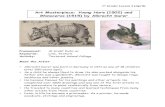 Art Masterpiece: Young Hare (1502) and Rhinoceros › cms › lib6 › AZ01001175...• Albrecht Durer was born in Germany in 1471 as one of 18 children (over 500 years ago!). •