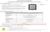 Gate Openers | Automatic Gate Openers | Parking Systems · 2018. 4. 28. · FAS-RNT-230SADK STANDALONE ACCESS CONTROL KEYPAD 1 of 4 1 Description offers field-proven reliability and
