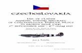Czechoslovakia aCzechoslovakia a List of Claims Against Enemy Aircraft of Czechoslovak Fighter Pilots in World War Two 1st September 1939 – 8th May 1945 Armeé de L'Air, Royal Air