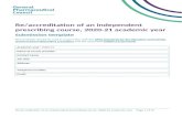 Re/accreditation of an independent prescribing course, 2020 ... · Web viewRe/accreditation of an independent prescribing course, 2020-21 academic year Submission template This template