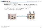 APPLICATION NOTE AN-004-WUK VRRP with VPN FAILOVER...VRRP With VPN Failover MRD-455: ENABLE VPN ONLY WHEN VRRP MASTER Browse to VPN IPSecNext configure the MRD-455 to only establish
