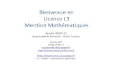 Licence L3 Mention Mathématiquescouture.perso.math.cnrs.fr/Documents L3 Mathématiques... · 2020. 9. 1. · L3 – Maths – informations générales • U.E. PréproMEF. inscriptions