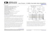 Low Power, 18 MHz Variable Gain Amplifier Data Sheet AD8338 · 2019. 10. 13. · inmr comm mode gain outp outm deto vagc fbkp + – + – vref vga core 0db to 80db offset null output