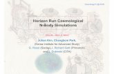 Horizon Run Cosmological N-Body Simulationsconf.kias.re.kr/cosmology12/Talk_Data/Day1_06_Kim.pdf · 2013. 1. 31. · Horizon Runs (physics) Simulation HR1 (2008) HR2 (2011) HR3 (2011)