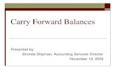Carry Forward Balances - Western Washington University Balances.pdfShow ending fund balances (carry forward) by fund, org, program, activity, and location Carry forward is currently