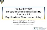 EMA4303/5305 Electrochemical Engineering Lecture 02 ......EMA4303/5305 Electrochemical Engineering Lecture 02 Equilibrium Electrochemistry Dr. Junheng Xing, Prof. Zhe Cheng Mechanical
