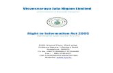 Visvesvaraya Jala Nigam Limited - VJNLvjnl.in/uploads/RTI_Details.pdf · 2017. 7. 5. · Visvesvaraya Jala Nigam Limited (A Government of Karnataka Enterprise) Right to Information