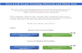 Free LLR Exam Training Material and Mock Test · 2020. 3. 6. · This material contains the contains the complete LLR exam course followed by section wise mock test to prepare yourself.