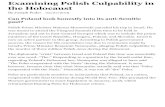 Examining Polish Culpability in the Holocaustwojtek.pp.org.pl/pliki/notki/_skladnica/polska-izrael/2019-02-27 Jewic… · Examining Polish Culpability in the Holocaust By Joseph Puder