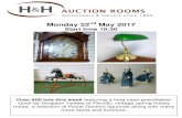 Monday 22nd May 2017 - H&H Auction Roomshhauctionrooms.co.uk/wp-content/uploads/2015/05/weekly...2017/05/22  · Monday 22nd May 2017 Start time 10.30 Over 800 lots this week featuring