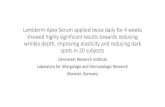 Lamiderm Apex Serum applied twice daily for 4 weeks ......Lamiderm Apex Serum applied twice daily for 4 weeks showed highly significant results towards reducing wrinkle depth, improving