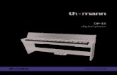 DP-33 digital piano · 2020. 11. 26. · Musikhaus Thomann Thomann GmbH Hans-Thomann-Straße 1 96138 Burgebrach Germany Telephone: +49 (0) 9546 9223-0 E-mail: info@thomann.de Internet: