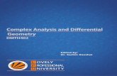Complex Analysis and Differential Geometry · 2017. 7. 13. · Complex Analysis and Differential Geometry Notes We shall postpone until the next section the geometric interpretation