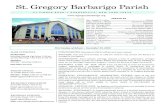 St. Gregory Barbarigo Parish · 2020. 11. 29. · deceased James Newman, Martha McGill, George Bauer, Edmund Lynch and all the souls for whom Mass will be offered: MONDAY, NOVEMBER