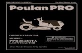 OWNER'S MANUAL MODEL: LAWN TRACTOR · OWNER'S MANUAL MODEL: PPR2042STA LAWN TRACTOR Always Wear Eye Protection During Operation Read the Owner's Manual and follow all Warnings and
